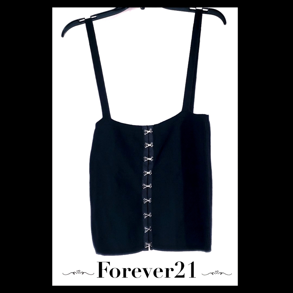 $  (3/$15) Forever21:Size:L/ Black Ribbed Knit Tank